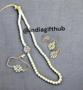 Wholesale Lot Kundan Necklace With Earrings, Ring And Bracelet, Women Jewelry Set, Welcome Mala, Shagun/Return/Wedding Gift, Party Favor